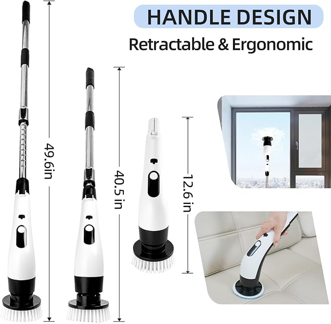 PUNOMO Electric Spin Scrubber, Cordless Waterproof Cleaning Brush - Image 5