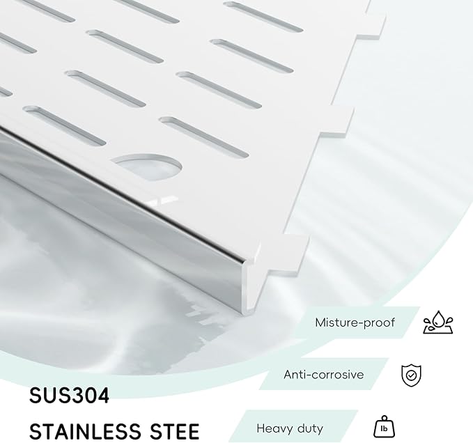 10’’ Shower Corner Shelf, Stainless Steel Shower Shelves - Image 7