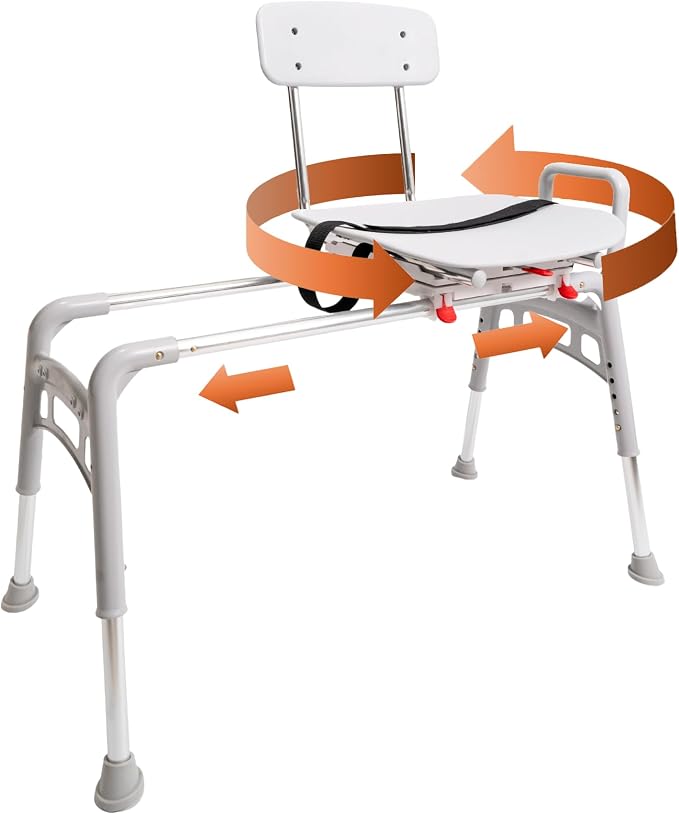 Eagle Health Supplies Sliding Shower Chair Tub Transfer Bench by EagleHealthSupplies
