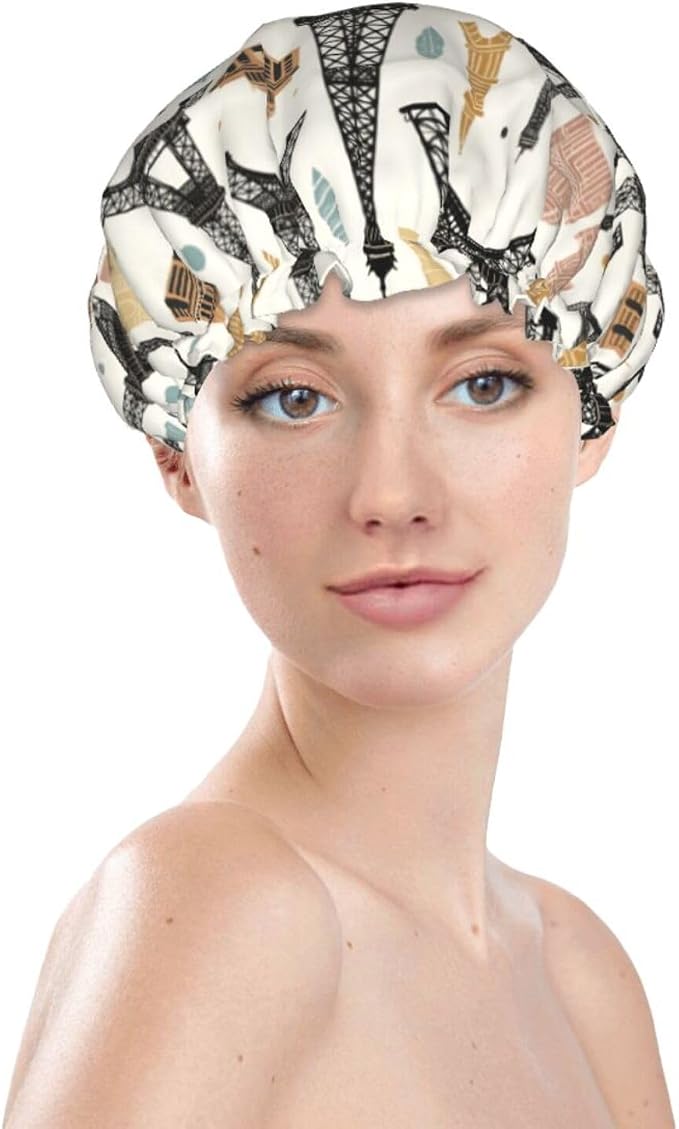 Double Waterproof Layers Shower Caps - Image 3