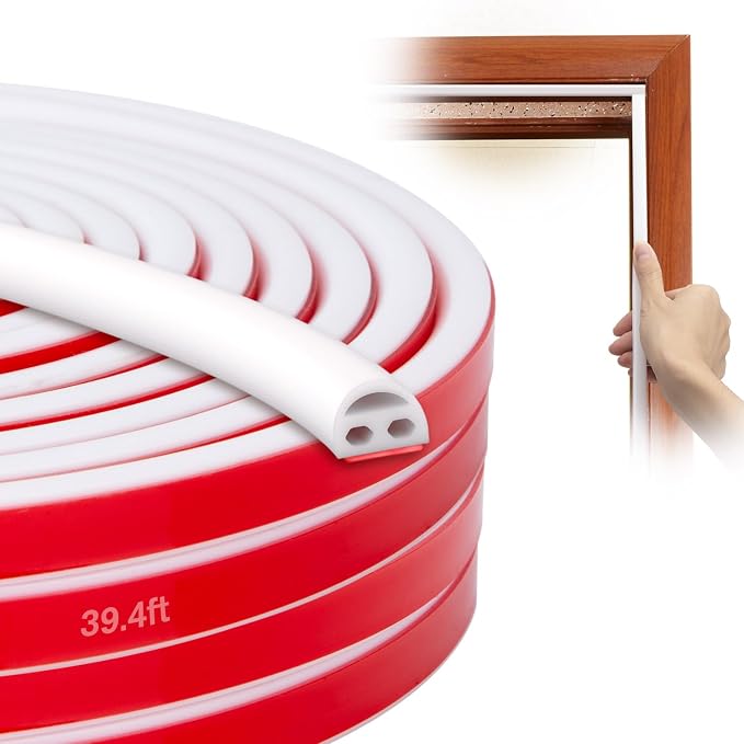 Silicone Door Seal - 39ft Weather Stripping by sunmon