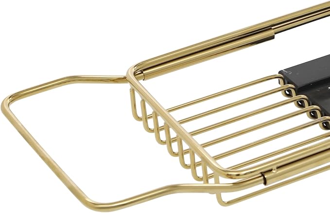 Bathtub Tray Caddy for Luxury Bath, Stainless Steel 26.8-35.4 in Expandable - Image 6