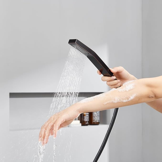 Shower System 12 Inches Rain Shower Combo Set Oil Rubbed Bronze Ceiling Mount - Image 6