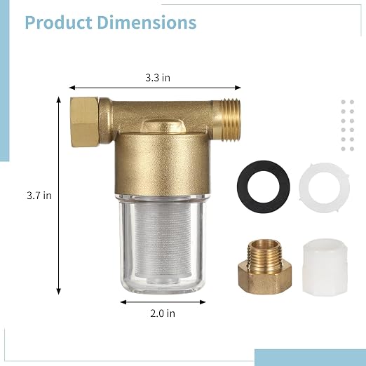 yeesport Garden Hose Sediment Filter, Inline Water Filter Washing, Machine - Image 4