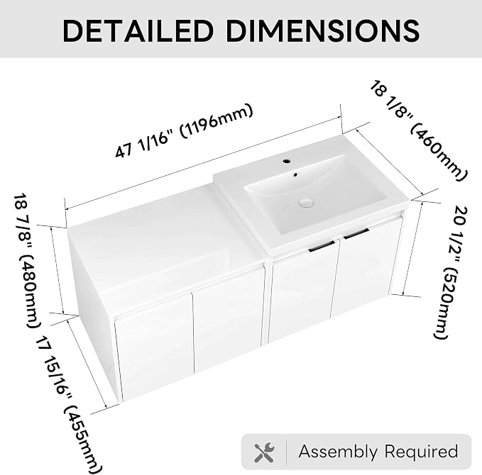 48 inch Floating Bathroom Vanity - Image 2