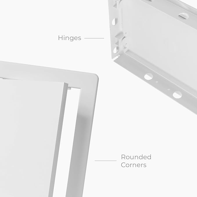 6 x 8 Inch White Rectangular ABS Plastic Plumbing Access Panel - Image 7