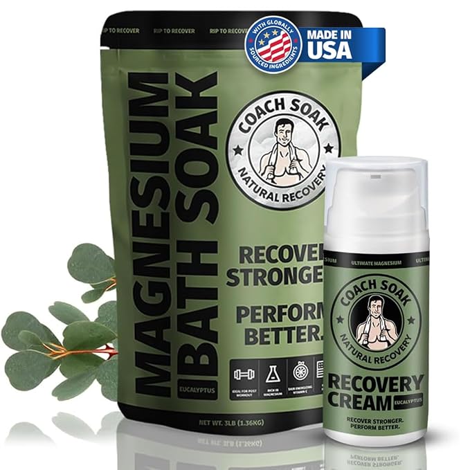 Coach Soak Recovery Bath Soak and Magnesium Lotion by CoachSoak