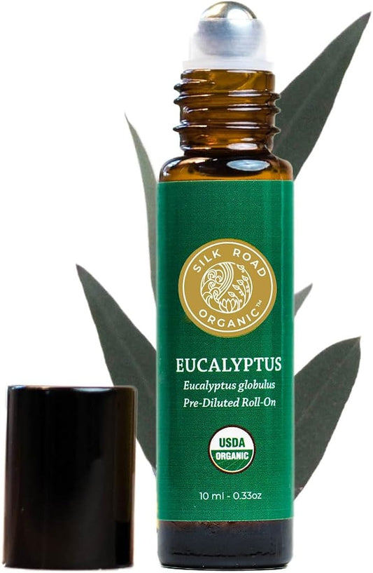 Silk Road Organic Eucalyptus Essential Oil Roll On, USDA Certified by SILKROADORGANIC