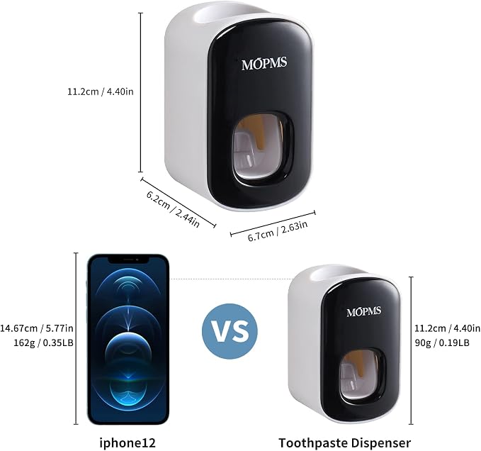 MOPMS Toothpaste Dispenser Wall Mounted - Image 8
