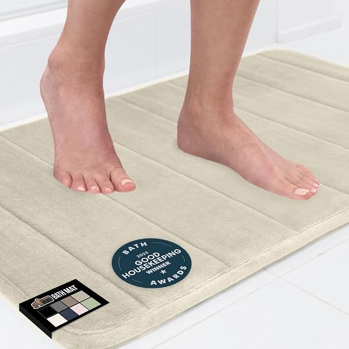 GORILLA GRIP Memory Foam Bath Mat, Soft Absorbent US Designed Bathroom Rug by GorillaGrip