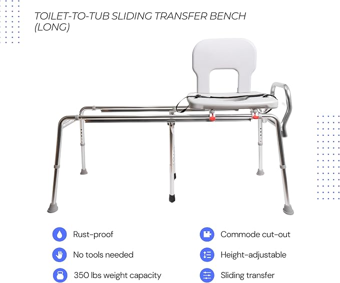 Eagle Health Supplies Toilet-to-Tub Transfer Bench - Image 8