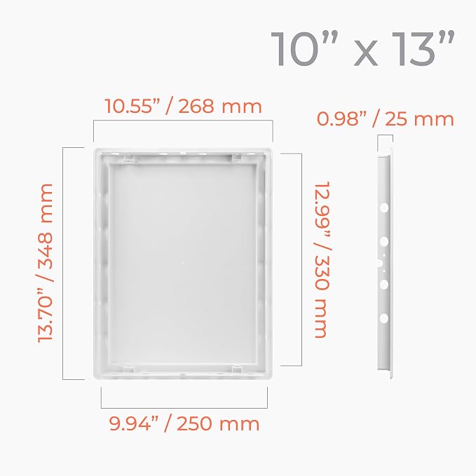 10x13 Inch White Access Panel – ABS Plastic Rectangular Wall & Ceiling Access - Image 2