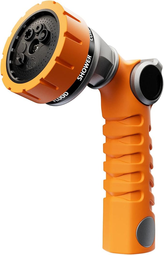 RESTMO Heavy Duty Hose Nozzle, Metal Garden Water Hose Sprayer by Restmo