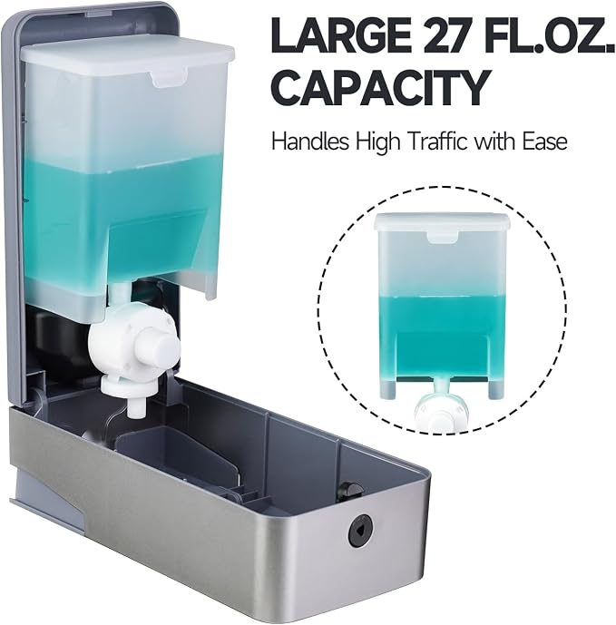 27oz Manual Wall Mounted Soap Dispenser, Use - Image 2