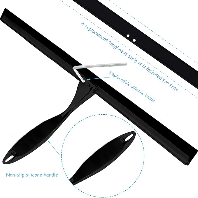 Shower Squeegee for Glass Doors, 14 Inches Bathroom Squeegee - Image 4