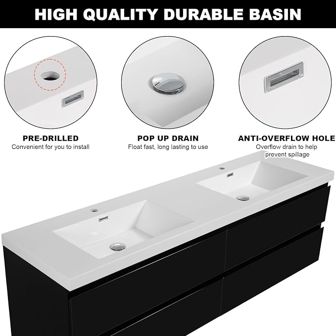 72" Floating Bathroom Vanity - Image 4