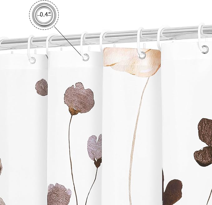 Gibelle Small Stall Shower Curtain 36 x 72, Narrow Half Watercolor Floral - Image 5