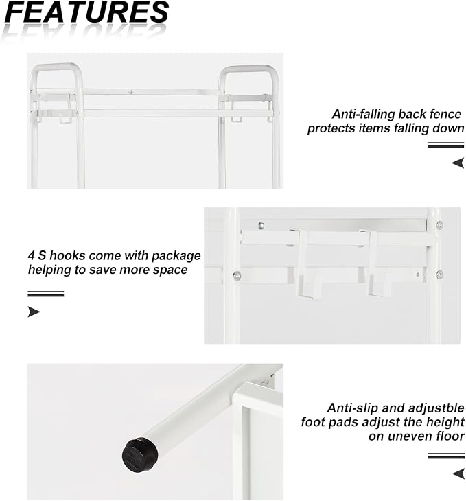HDANI Storage Shelves, 4-Tier Metal Storage Rack - Image 9