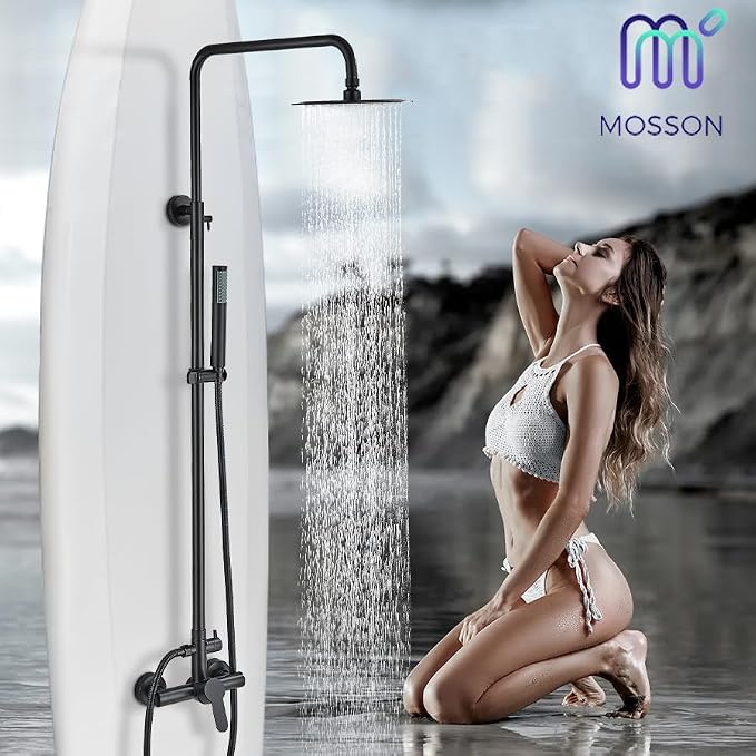 Shower System Matte Black Outdoor Shower Fixtures - Image 2