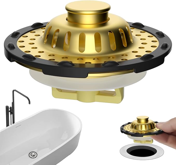 Universal Bathtub Drain Stopper Shower Drain Hair Catcher, Tub Stopper by GreatHomeEssentialsforYou