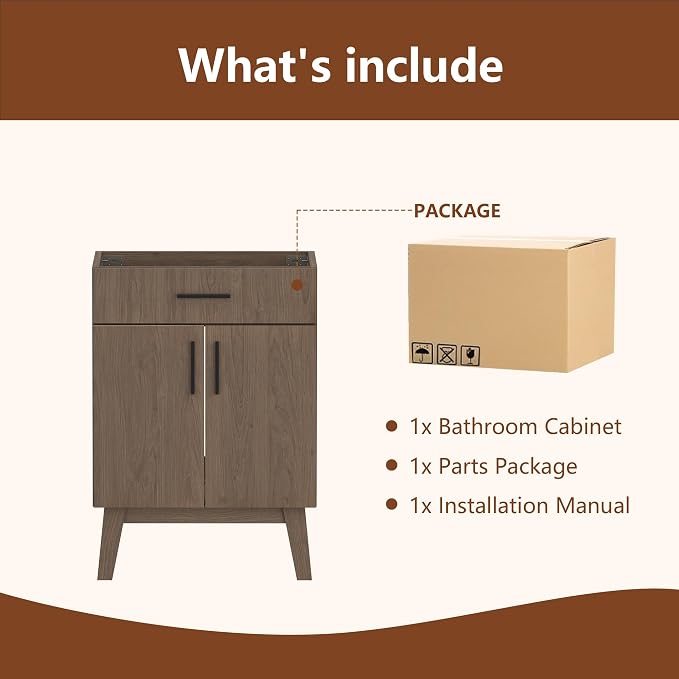 24" Bathroom Vanity Without Sink, Bathroom Vanity no Sink Vanity Combo - Image 6
