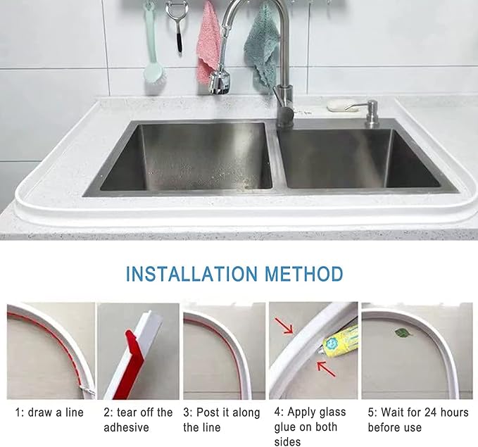 Collapsible Shower Water Guard Water Splash Guard Water Dam Barrier Shower - Image 4