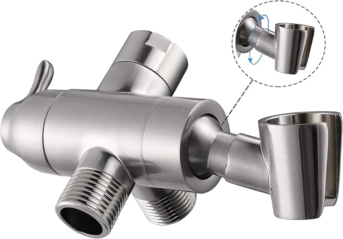 Shower Arm Diverter with Handshower Mount, G1/2 Brass Shower Diverter Valve by YDmeet