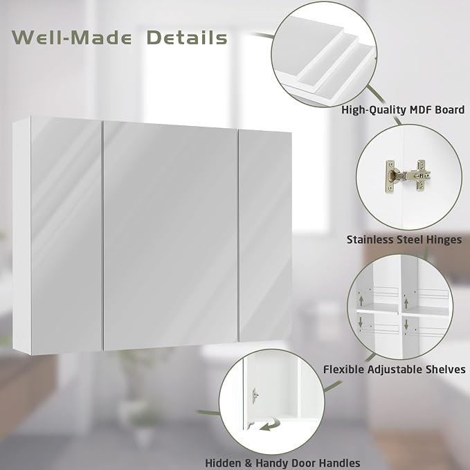 Medicine Cabinets Bathroom Mirror Cabinet - Image 9