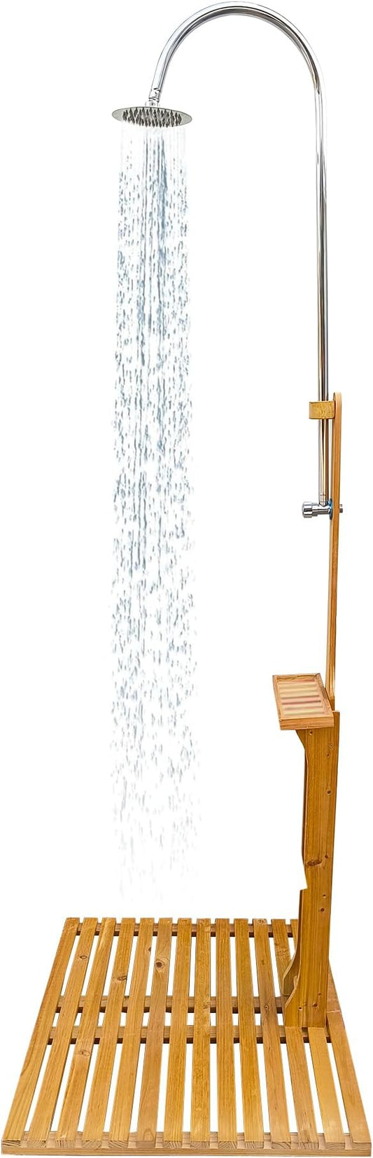 Outdoor Shower Kit Portable Wood Outdoor Garden Pool Shower by Zjjseloru