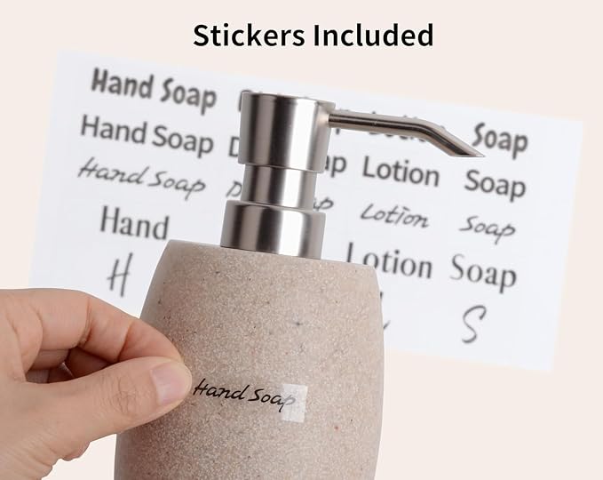 Sandstone Textured Resin Soap Dispenser - Image 5