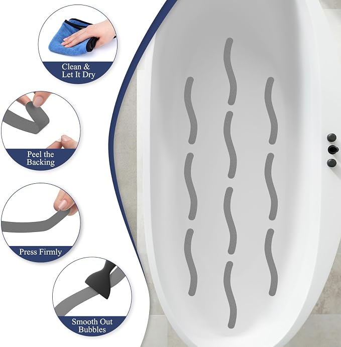 28 PCS Shower Floor Non Slip Stickers - Image 5