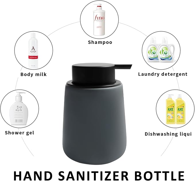 Soap Dispenser Ceramic with Easy-to-Press Pump Hand Lotion Liquid Dispenser - Image 6