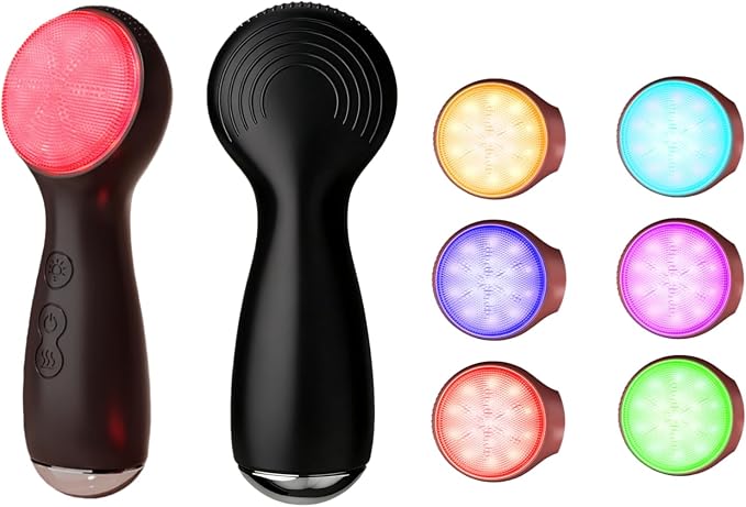 Colorful LED Silicone Face Wash Brush by YiDong