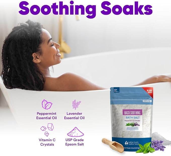 Back Soothing Bath Salt 128 Ounces USP Grade Epsom Salt - Image 8