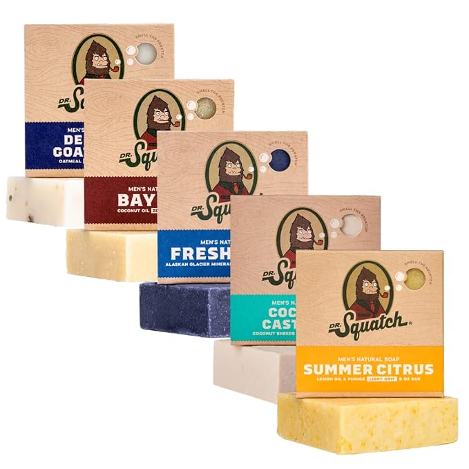 Dr. Squatch Natural Bar Soap for Men Variety Gift Set by DrSquatch