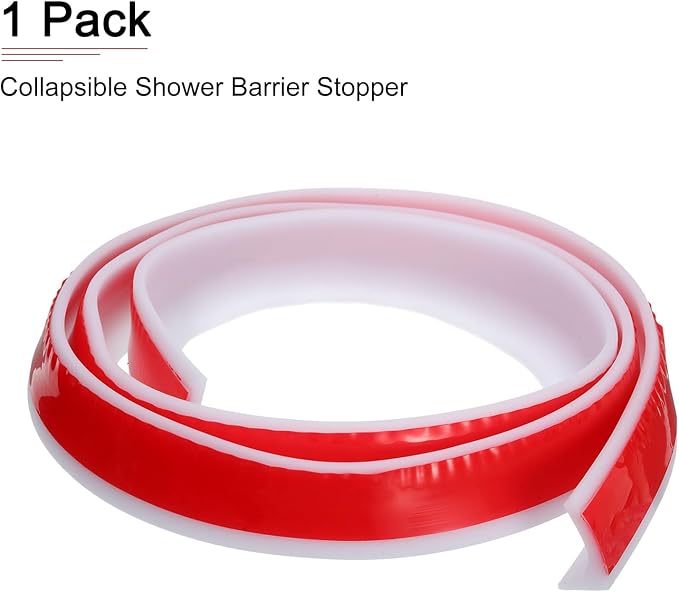 39"x0.8"x0.5" Collapsible Shower Barrier Stopper - Image 6
