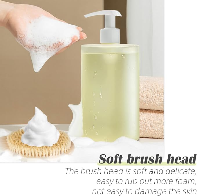 ​​​​Bath Body Brush Shower, Moderately Soft Natural Bristle Body Brush - Image 7