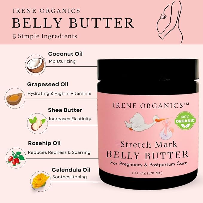 Organic Belly Butter for Pregnancy Stretch Mark Prevention and Treatment by - Image 4