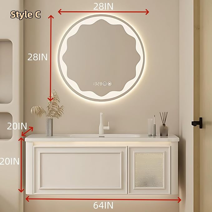 64IN Wall Mounted Bathroom Vanity Set - Image 2