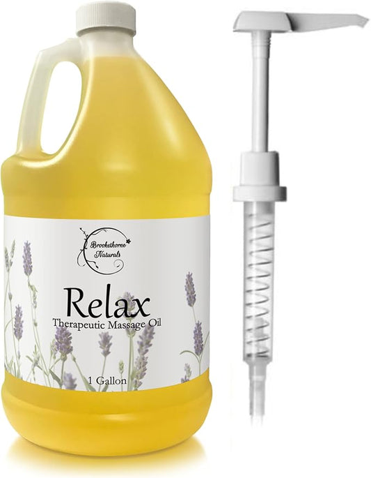 Relax Massage Oil for Massage Therapy | Professional Quality Oil by BrookethorneNaturals