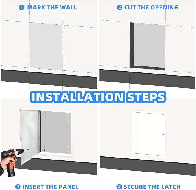 12" x 16" Metal Access Panel, 1MM Thickened Access Panel - Image 5