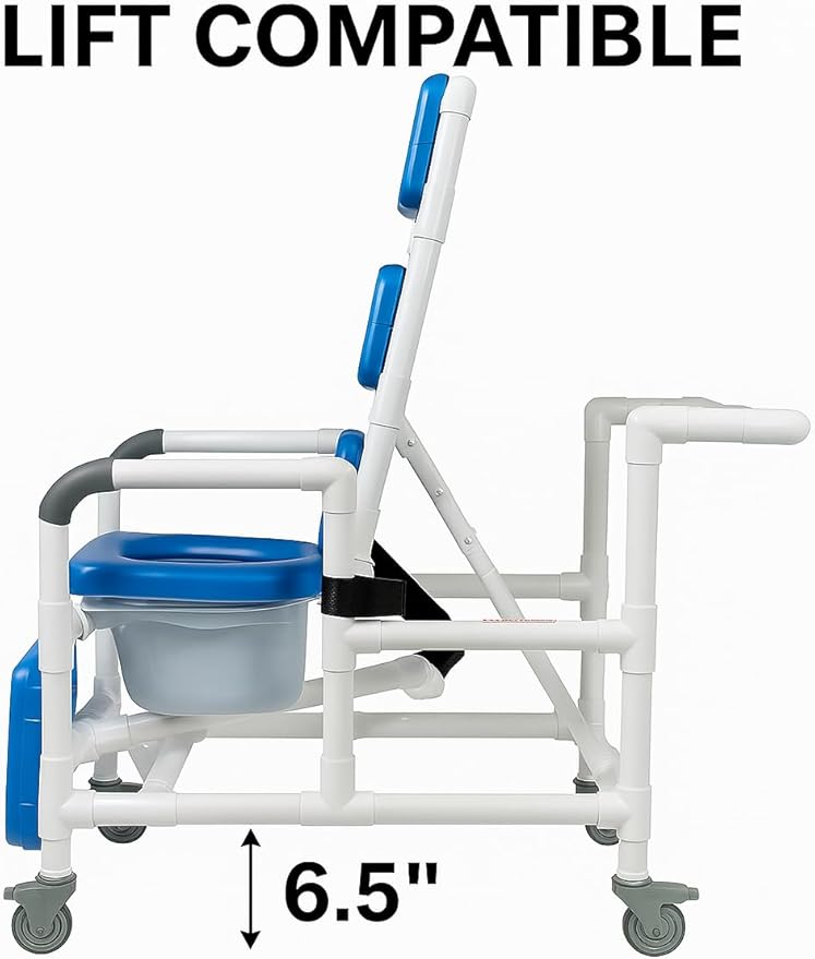 Reclining Rolling Shower Chair - Image 3