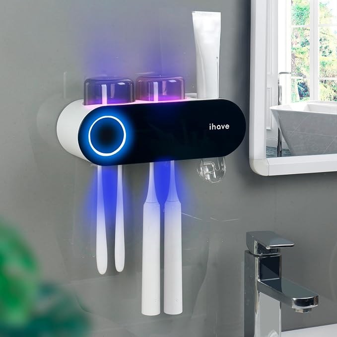 iHave Toothbrush Holders for Bathrooms, UV Toothbrush Sanitizer and Holder by ihave