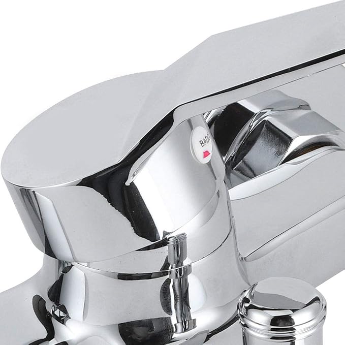 GLOGLOW G1/2in Thread Copper Shower Faucet, Wall Mounted Triple Mixer Tap - Image 9