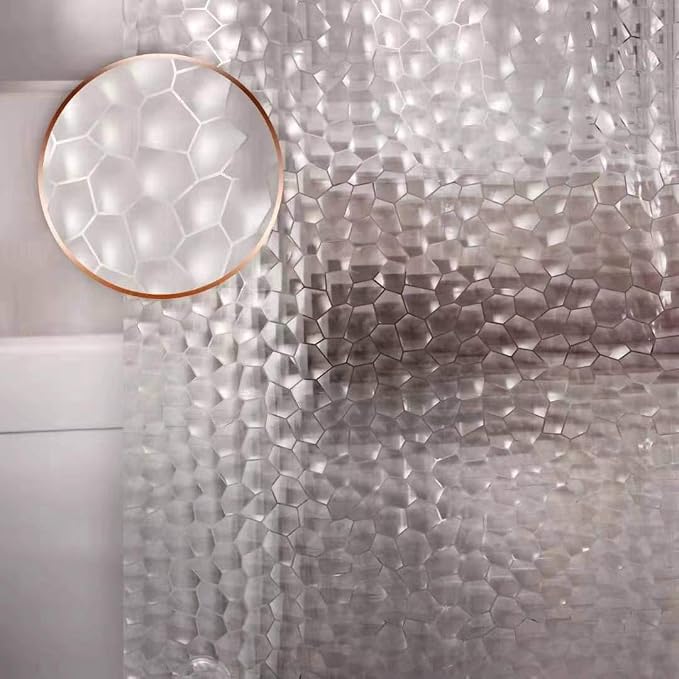 Shower Curtain Liner 8G EVA Thick Shower Curtain by Bostofy