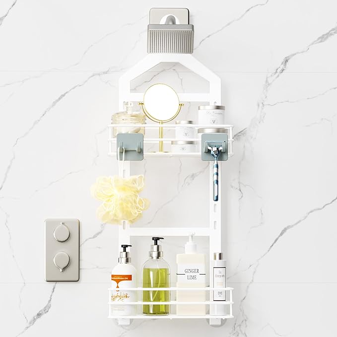 Orimade Adjustable Anti-slip Shower Caddy over Shower Head, Rustproof Bathroom - Image 2