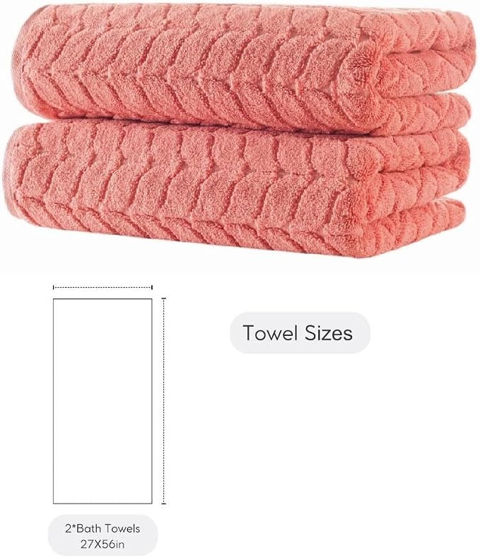 BAGNO MILANO Turkish Bath Towels, Soft Plush Jacquard Luxury Bath Towels - Image 2