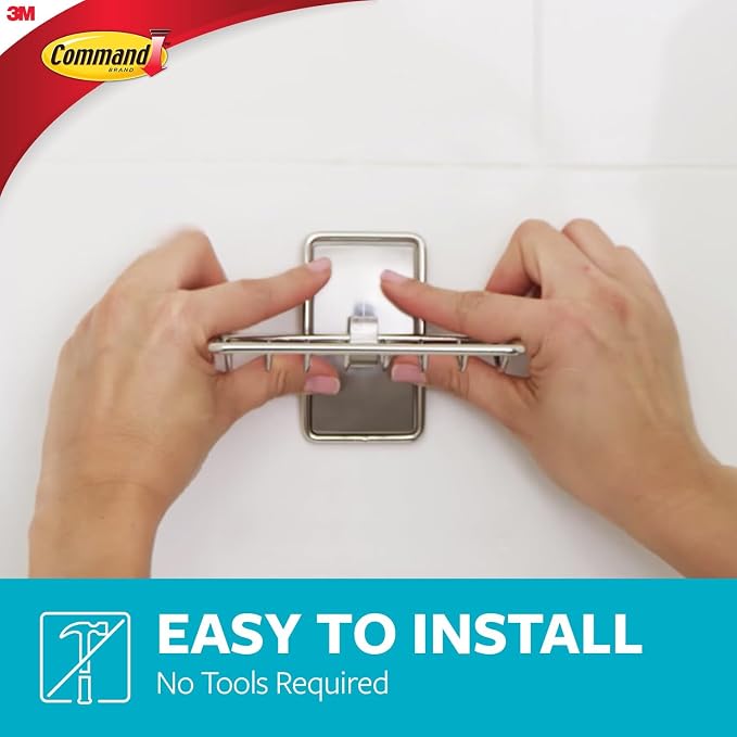 Command Soap Dish for Shower, Damage-Free Hanging, No Tools Soap Holder for - Image 4