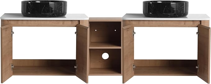 Malwee 72" Floating Bathroom Vanity - Image 8