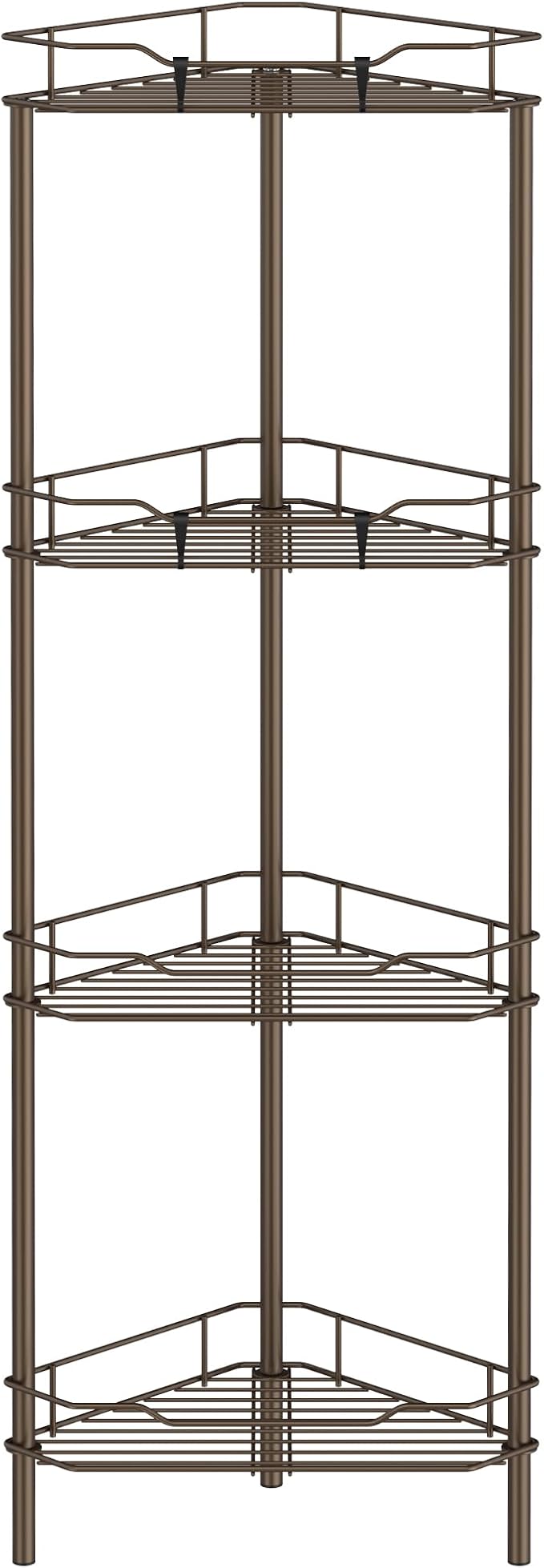 4 Tier Floor Standing Corner Shower Caddy Organizer Shelf by HuggieGems